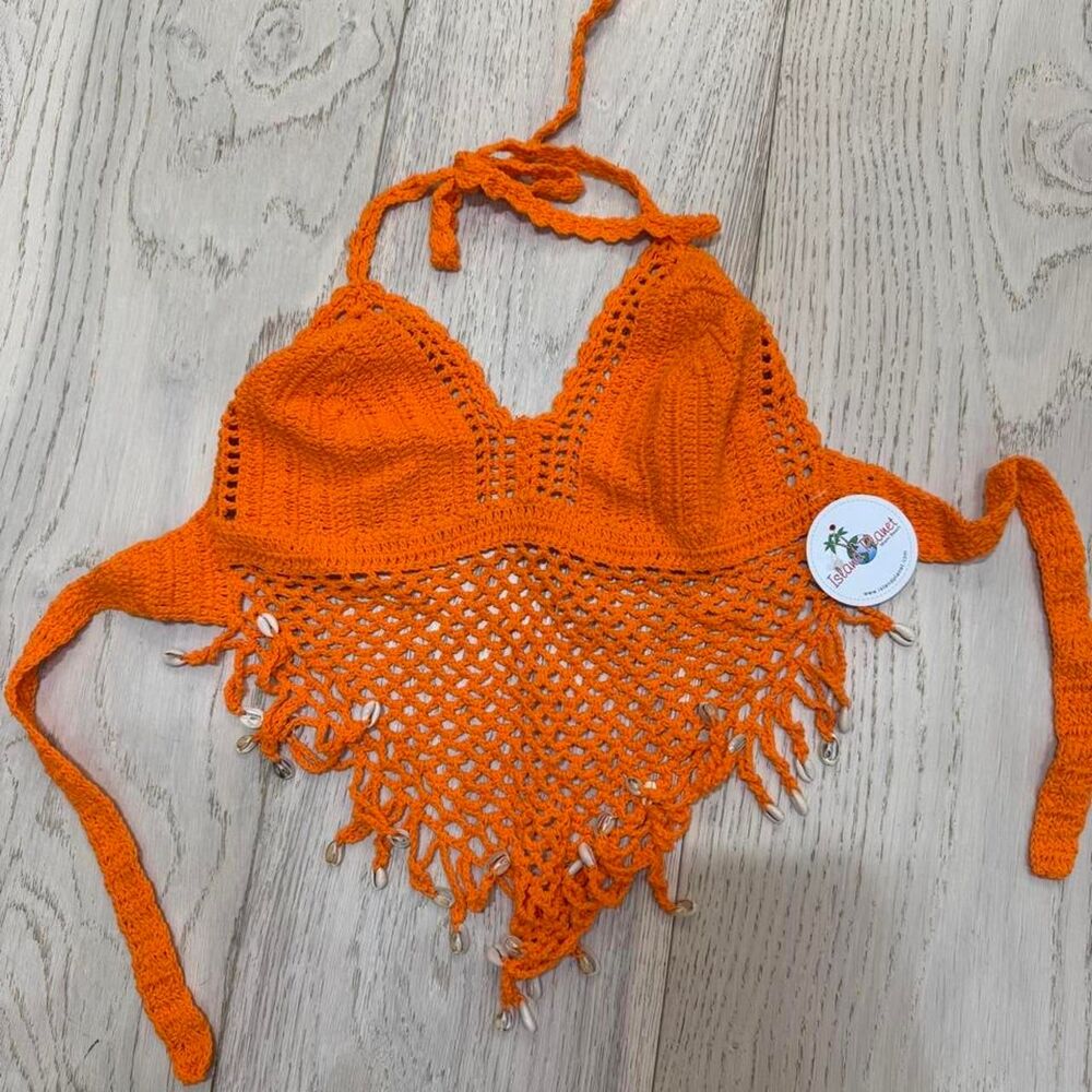 Unbranded Women's Orange Crop-top